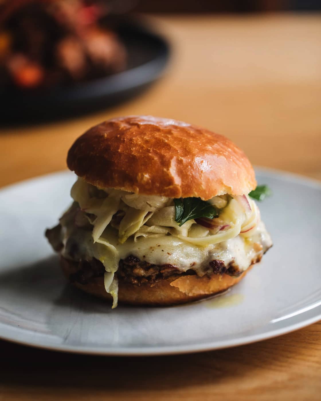 SAUSAGE BURGERS WITH FENNEL SLAW