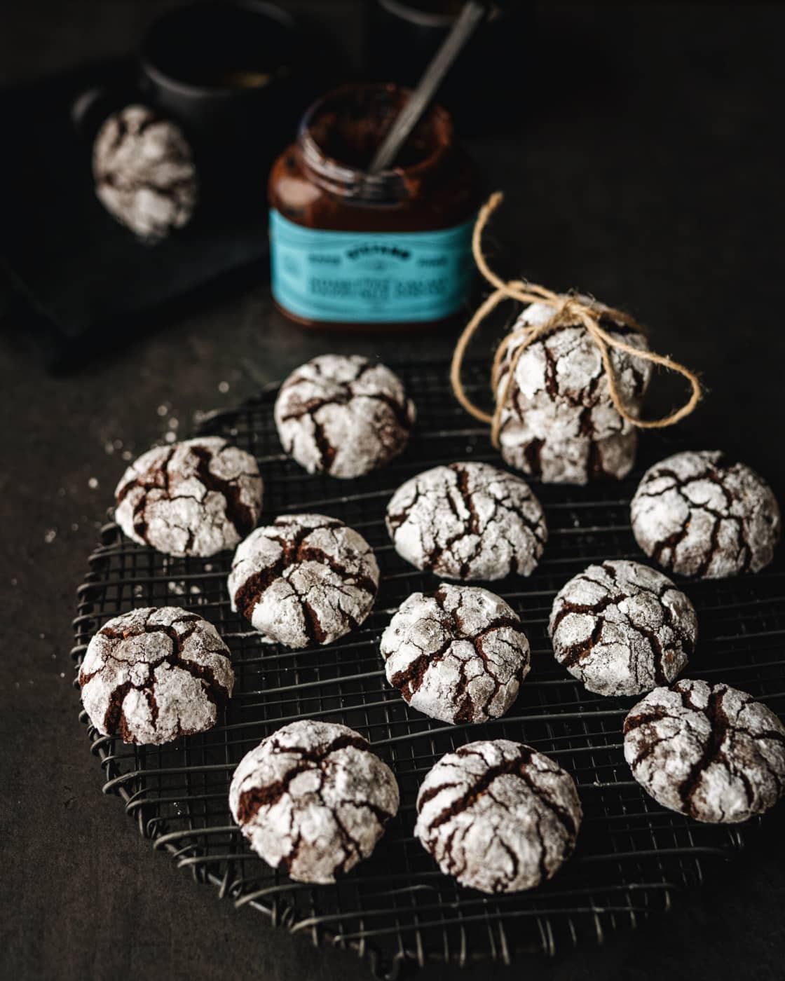 HAZELNUT COCOA CRINKLE COOKIES