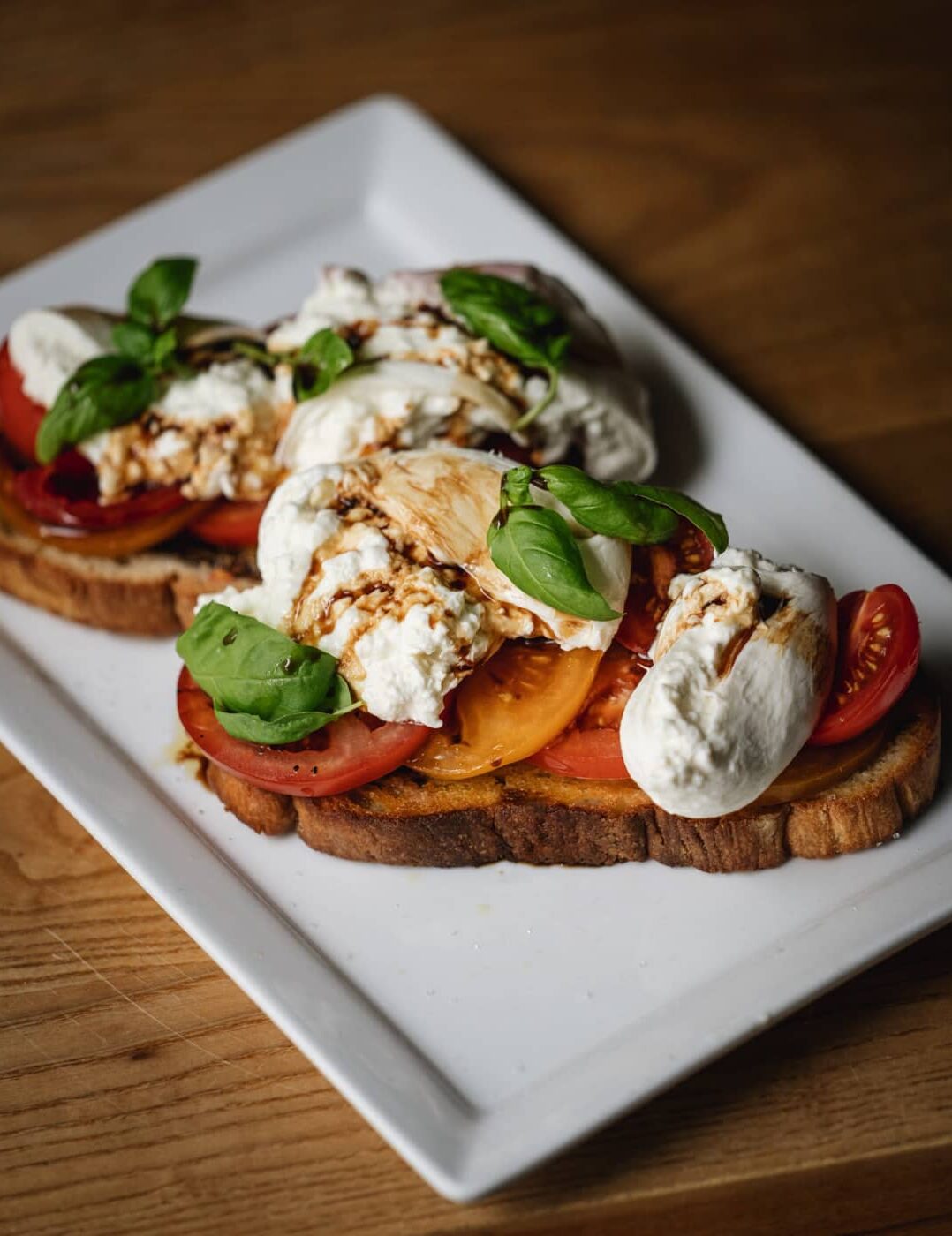 Crostone burrata et tomates