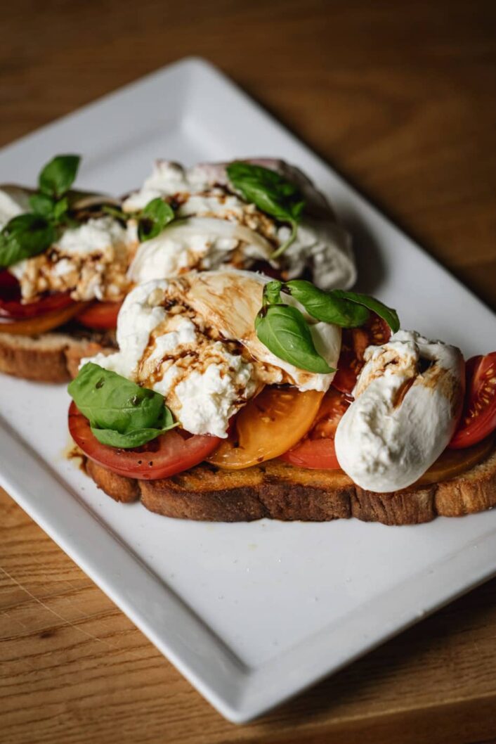 Crostone burrata et tomates