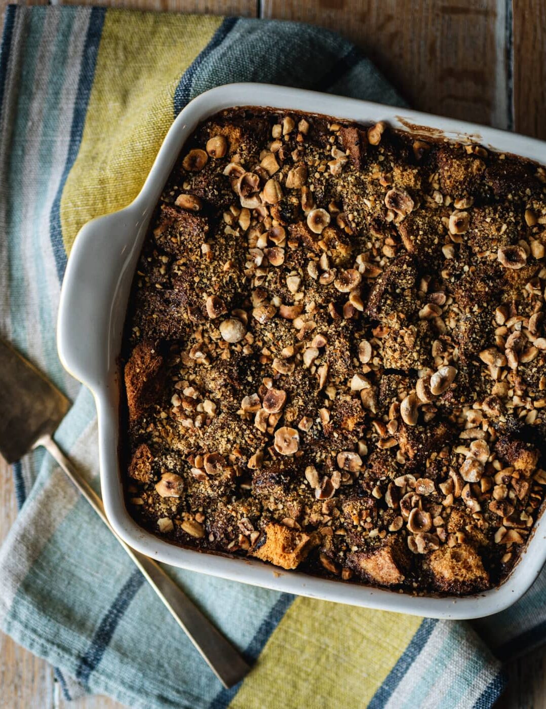 Pudding de panettone noisette cacao