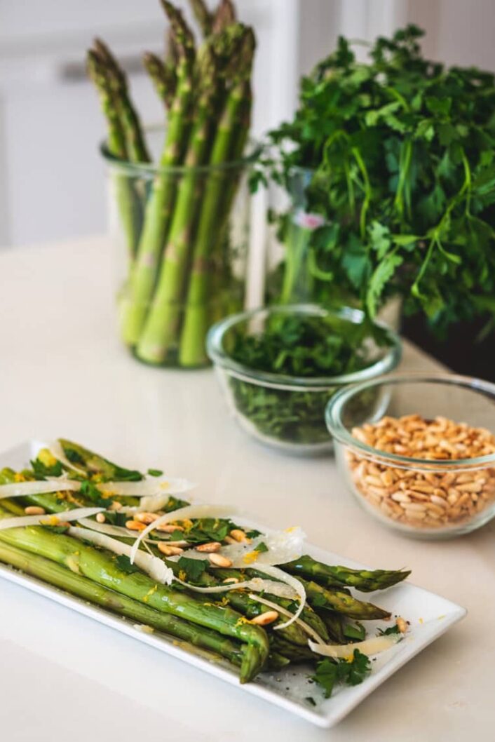 Asperges citron et fines herbes