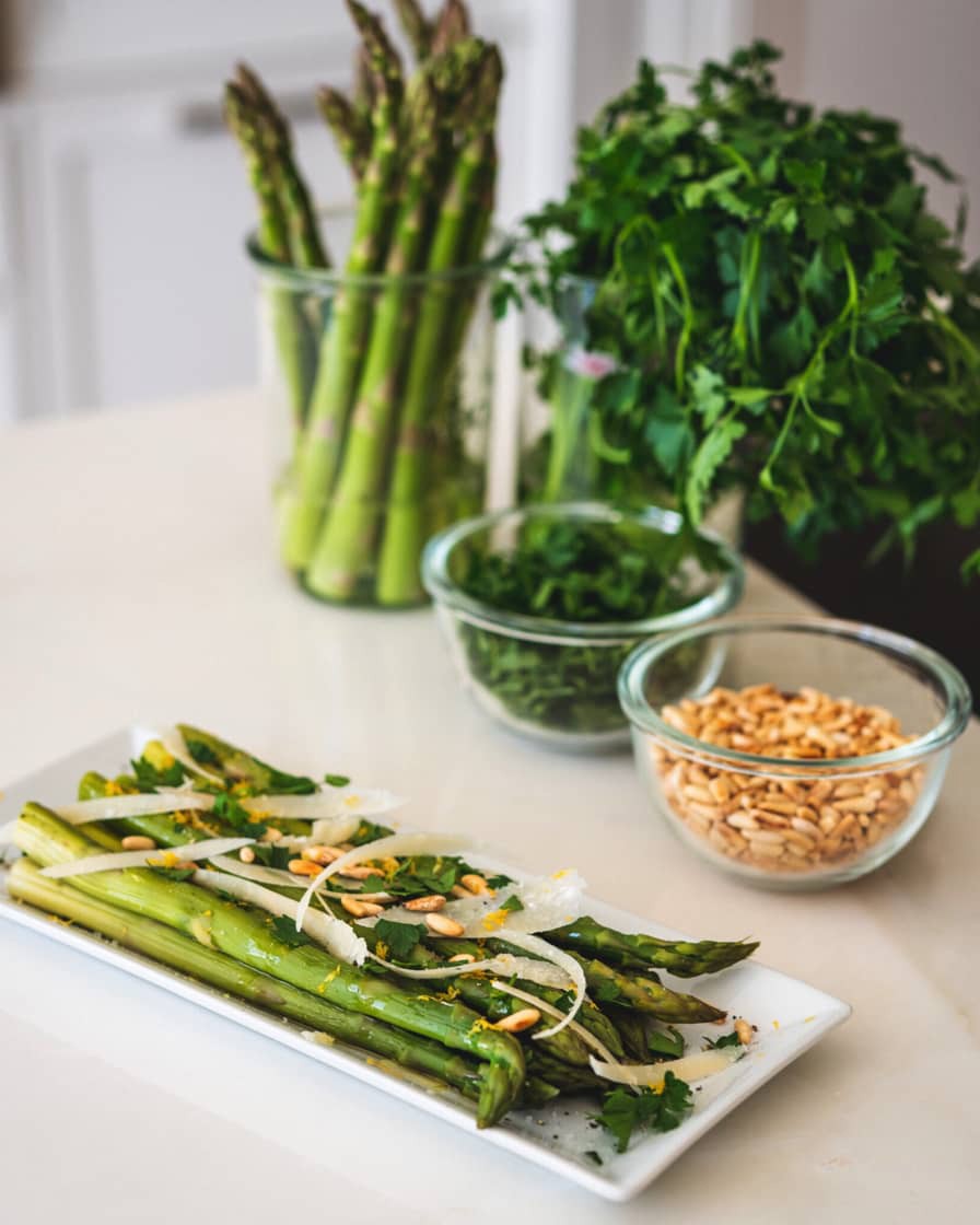 Asperges citron et fines herbes