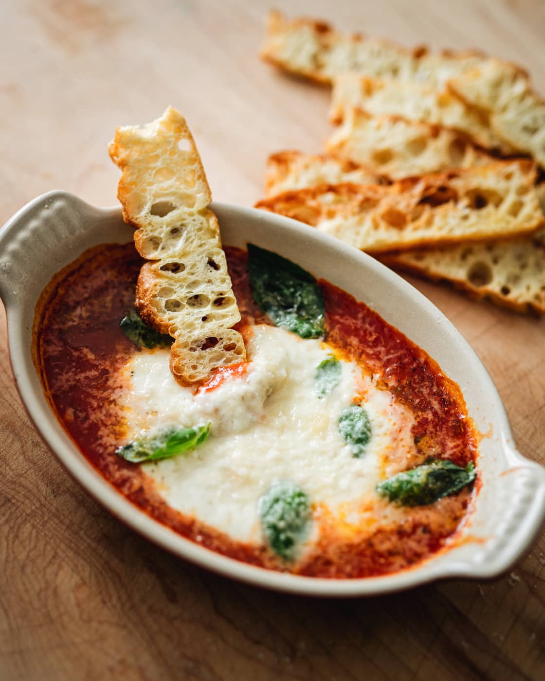 BAKED BURRATA AND ARRABBIATA DIP