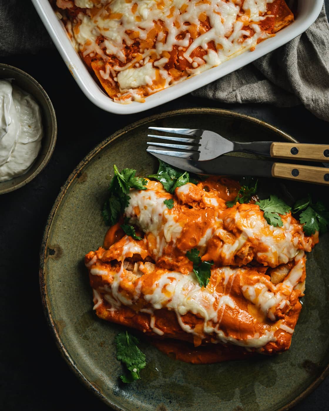 CHICKEN ENCHILADAS