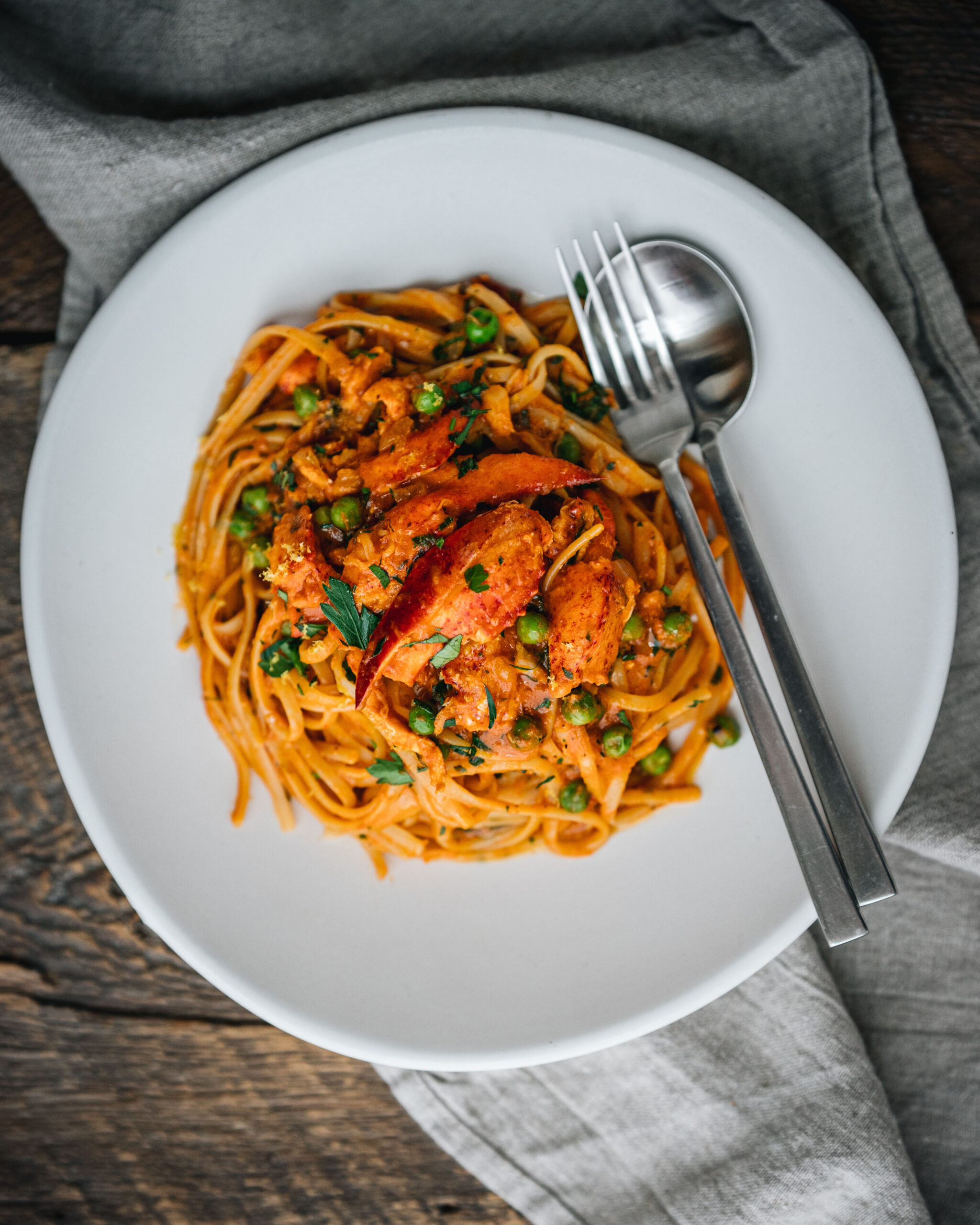 LOBSTER LINGUINE WITH ROSÉE SAUCE