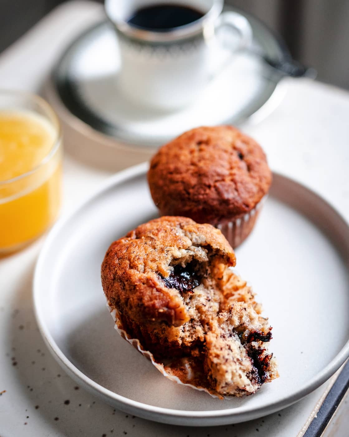 BANANA AND HAZELNUT COCOA SPREAD MUFFINS