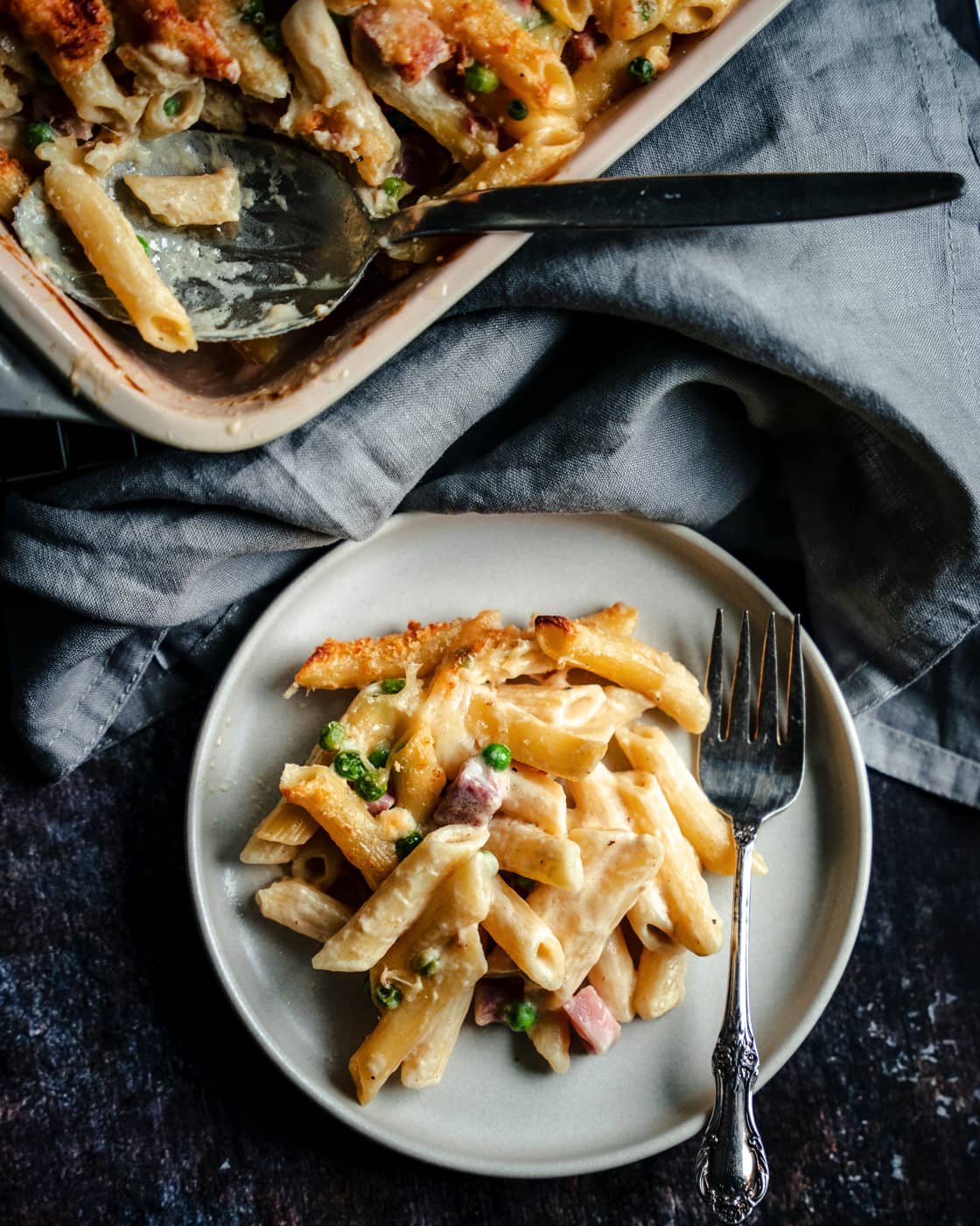 HAM AND CHEESE PENNE BAKE