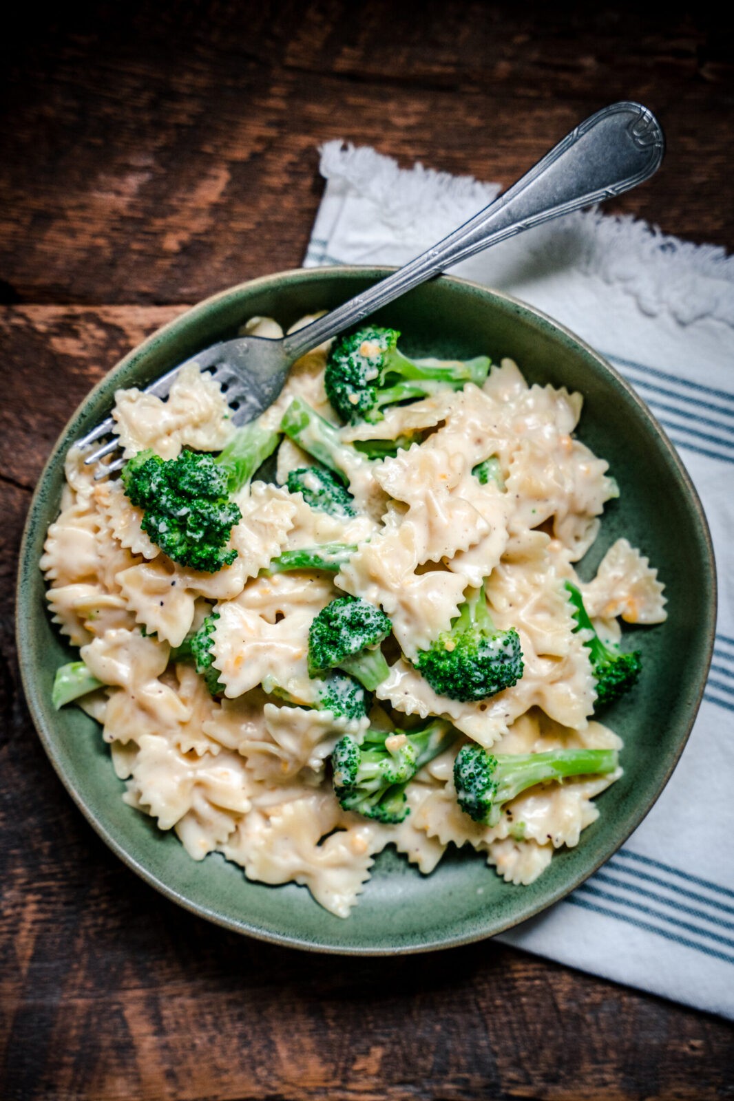 FARFALLE WITH BROCOLI AND CHEDDAR