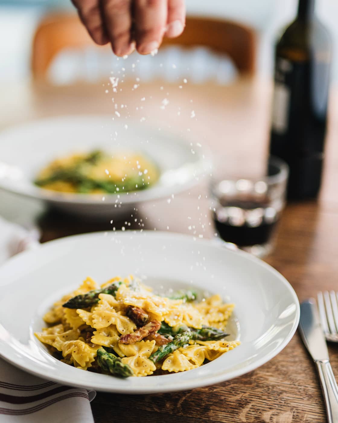 Farfalle asperges et safran