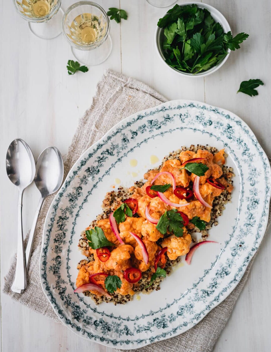 Chou-fleur crémeux avec quinoa