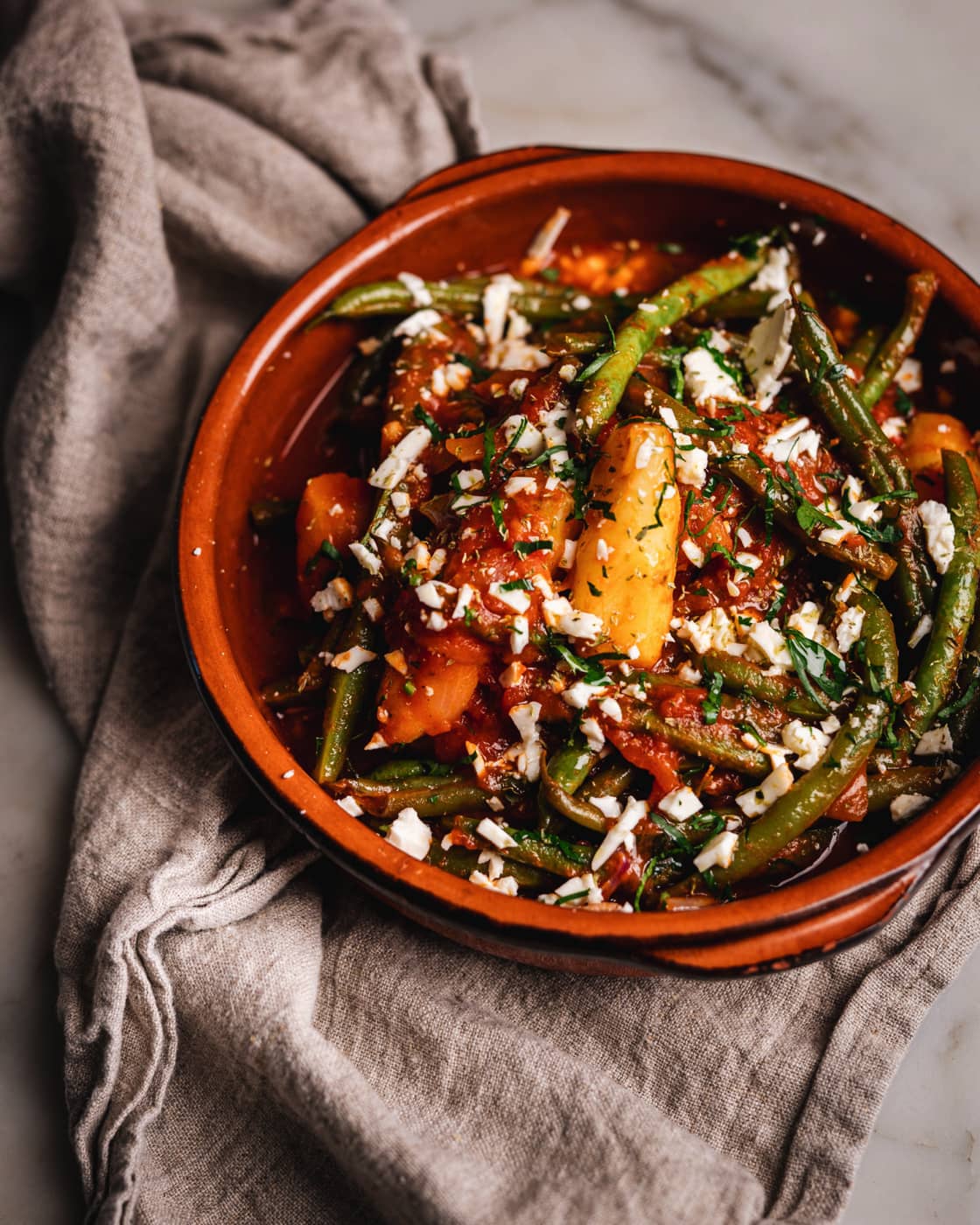 GREEN BEANS IN TOMATO SAUCE
