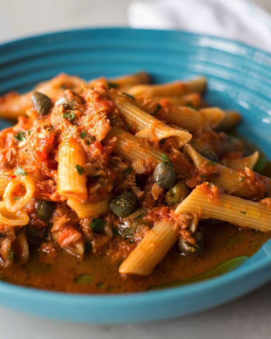 Penne sauce au thon