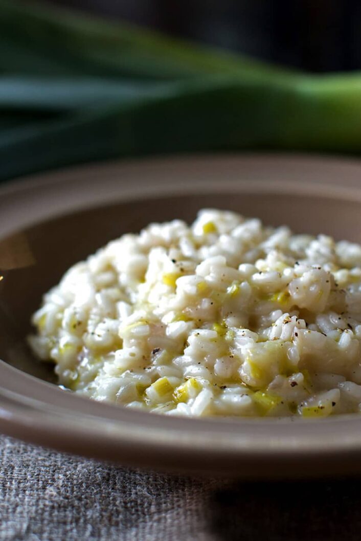 Risotto aux poireaux