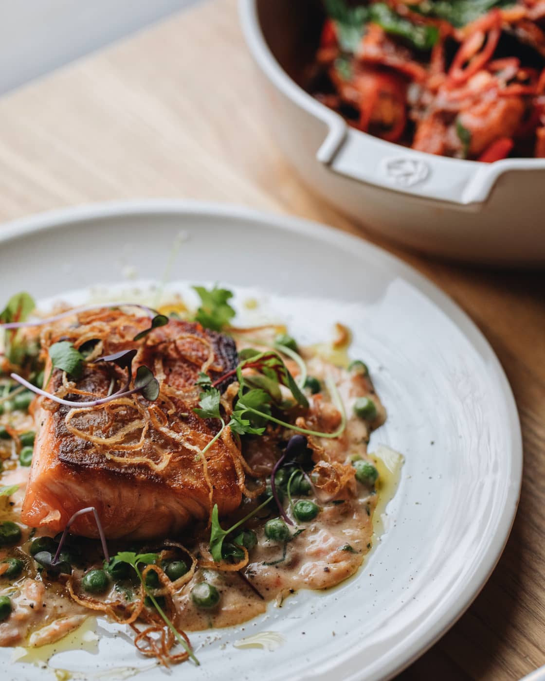 CREAMY SALMON WITH FRESH HERBS