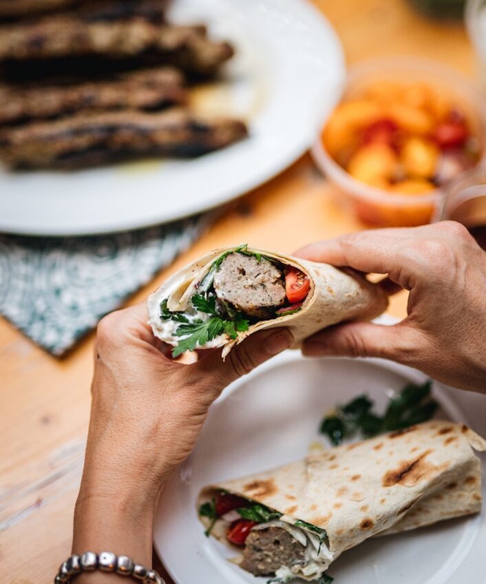 WRAPS AUX KEBABS DE BOULETTES DE VIANDE Stefano Faita