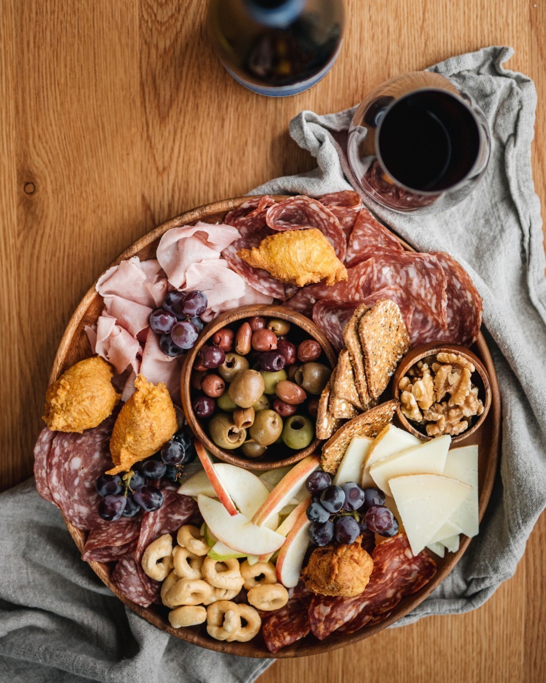 Charcuterie platter with sgonfiotti