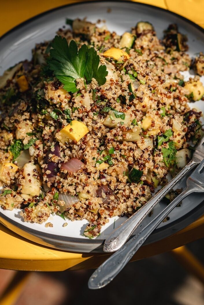 Salade de quinoa et légumes grillés