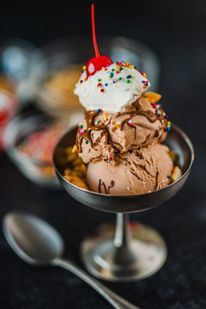 Sundae à la crème glacée maison (sans sorbetière)