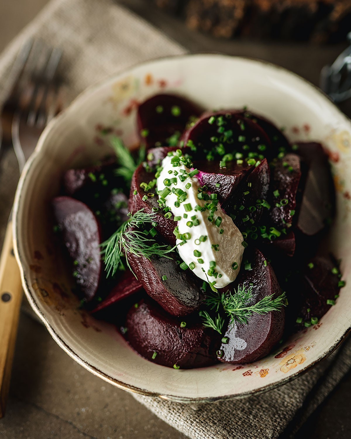 Betteraves marinées, vinaigre balsamique et érable
