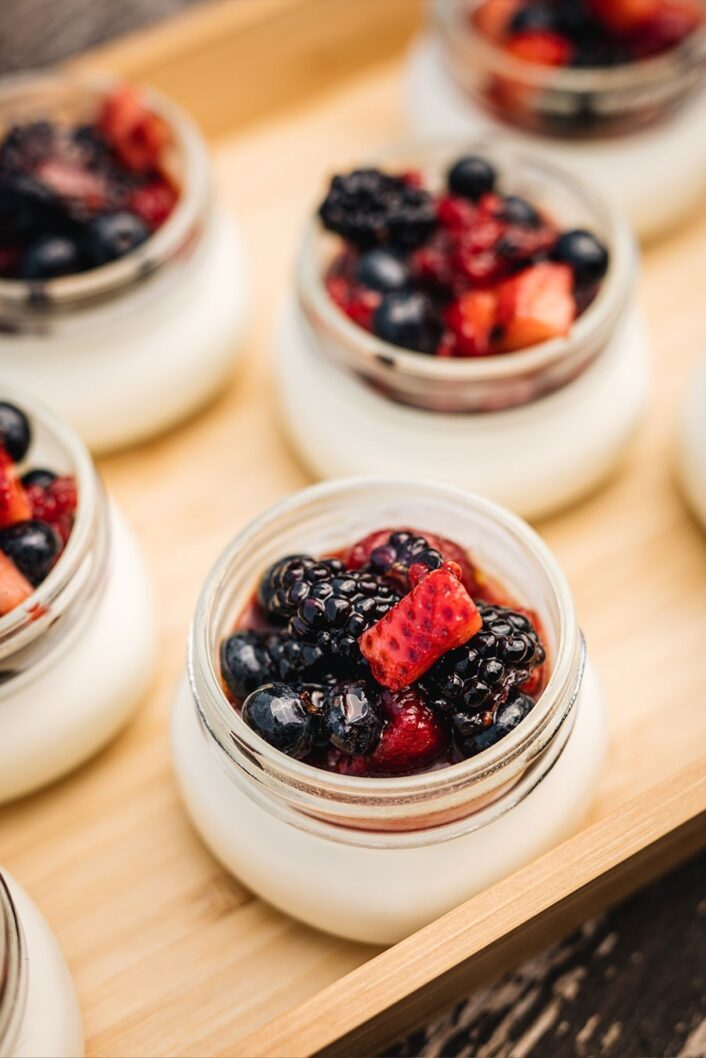 Panna cotta aux petits fruits