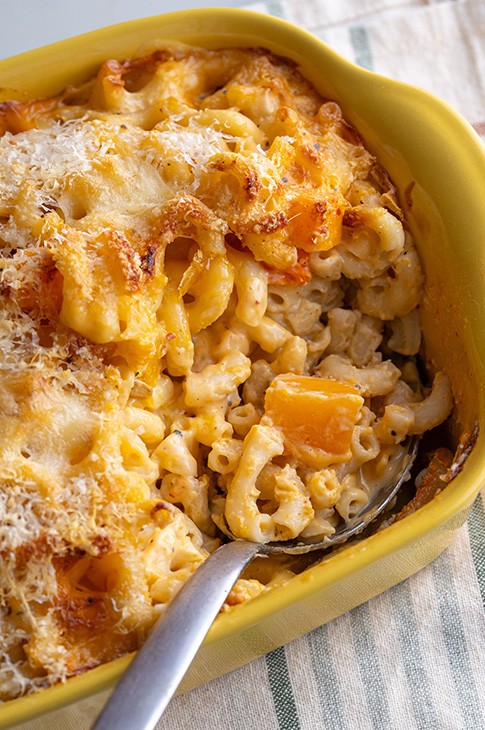 Macaroni au fromage à la courge butternut