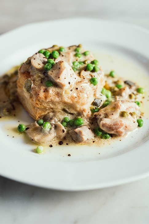 Stefano Faita's chicken vol-au-vent, made with Alfredo sauce instead of béchamel.