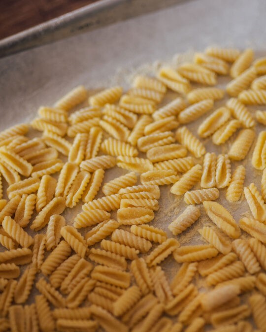 This foolproof homemade cavatelli recipe comes together quickly and easily, with no fuss and no machines, and just three ingredients.