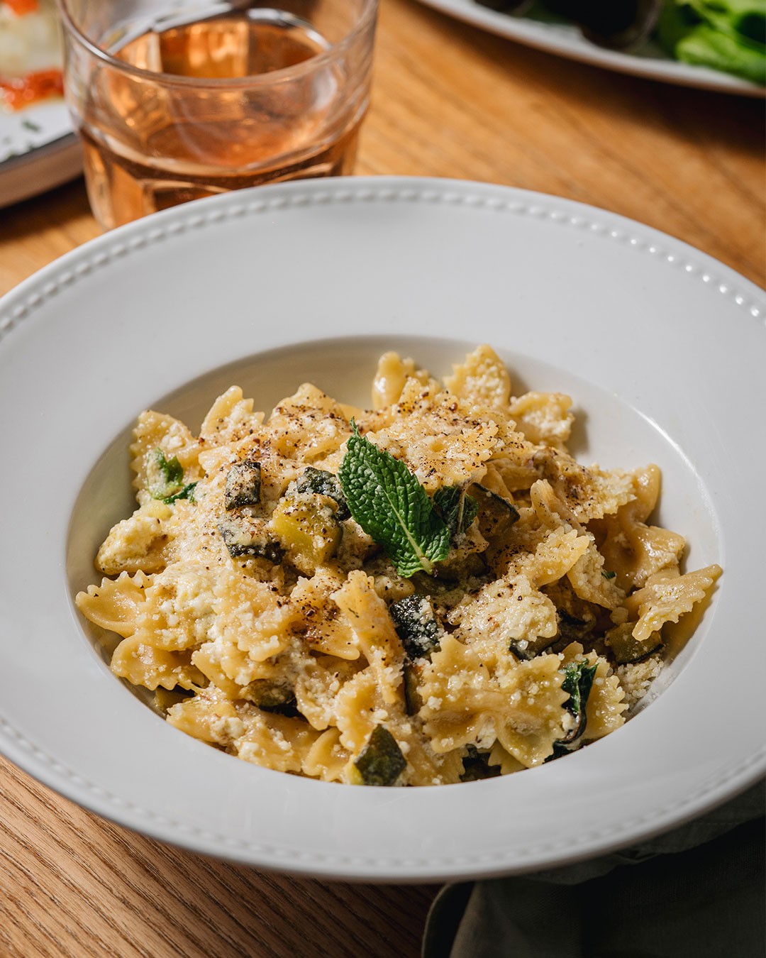 Ricotta and Mint Farfalle - Stefano Faita Ricotta and Mint Farfalle - Stefano Faita