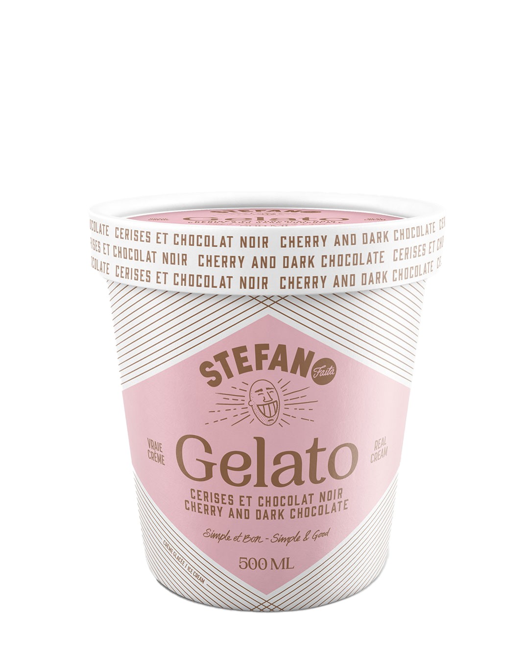 L’heureux mariage de la cerise et du chocolat est maintenant prêt à faire son entrée dans votre congélo grâce au gelato cerises et chocolat noir Stefano! Ce gelato riche et parfumé met en vedette des tourbillons de cerises confites et de riches éclats de chocolat noir qui craquent sous la dent. Une crème glacée fine, mais absolument gourmande préparée à base d’ingrédients de première qualité. Avec une douceur riche, mais équilibrée comme celle-là, il faut s’attendre à faire tourner les têtes… et à finir le pot en moins de deux!