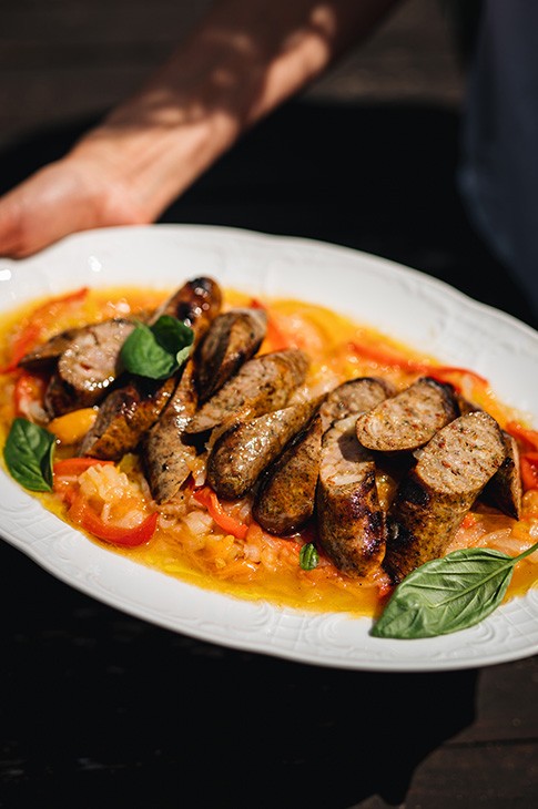 A classic condiment from Bologna. Eat it cold or room temp with any grilled seafood, chicken, sausages and even sandwiches. It's sweet, sour, acidic—it's the perfect peppy partner to any dish!