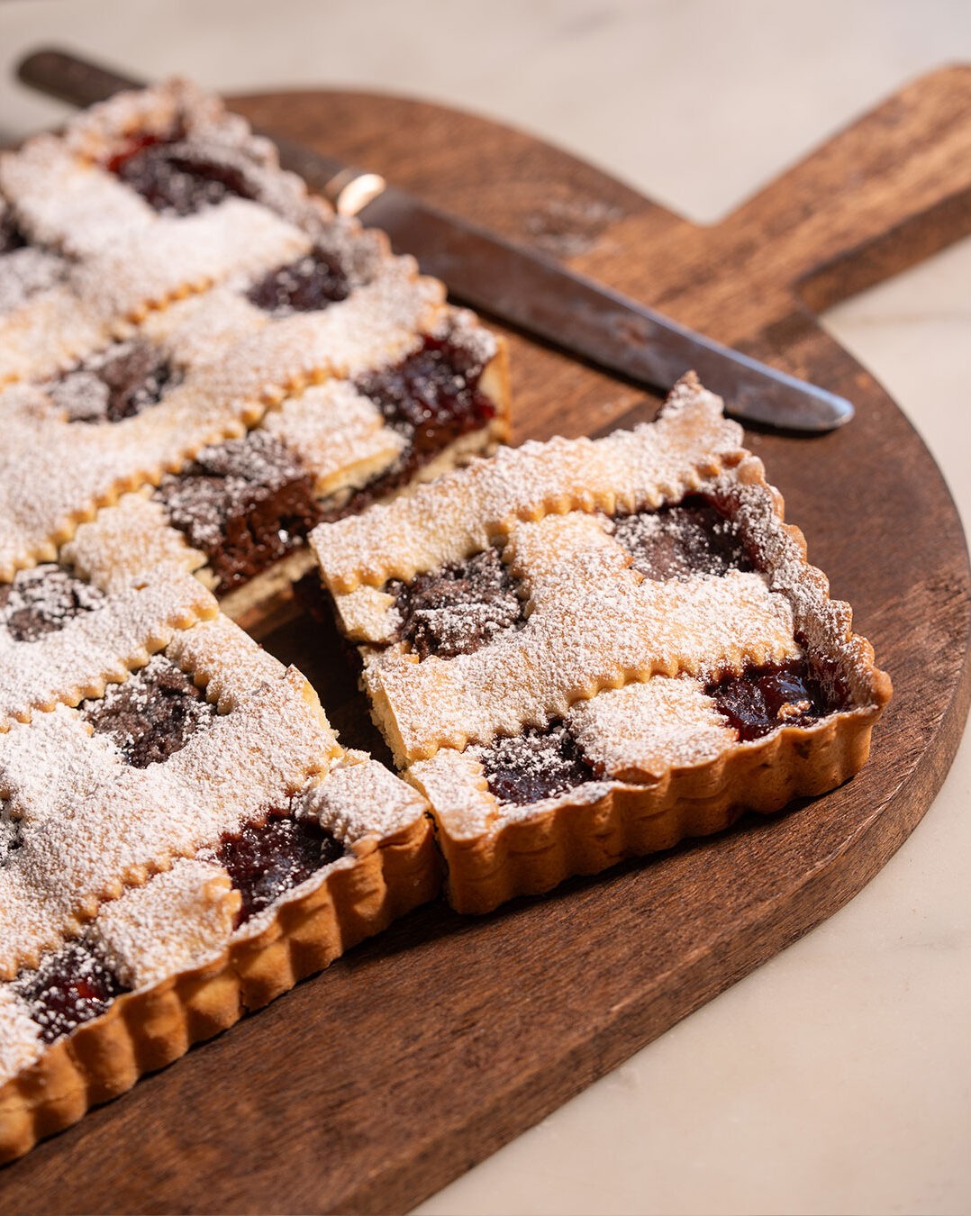 Crostata abricot et chocolat