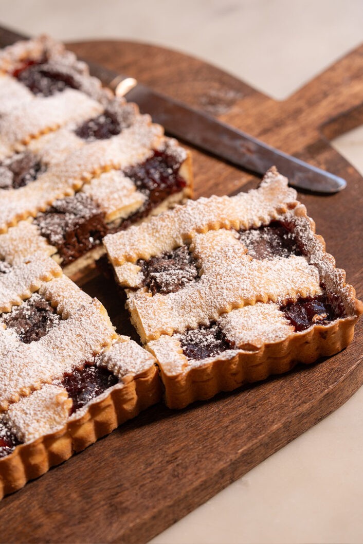 Crostata abricot et chocolat