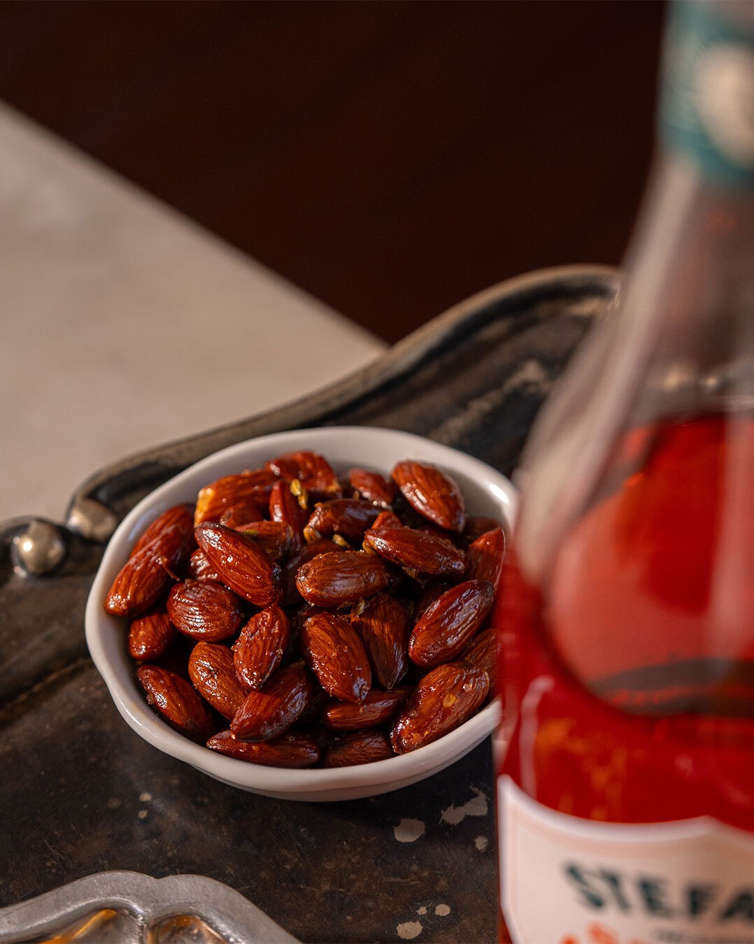 Roasted almonds with fennel and orange