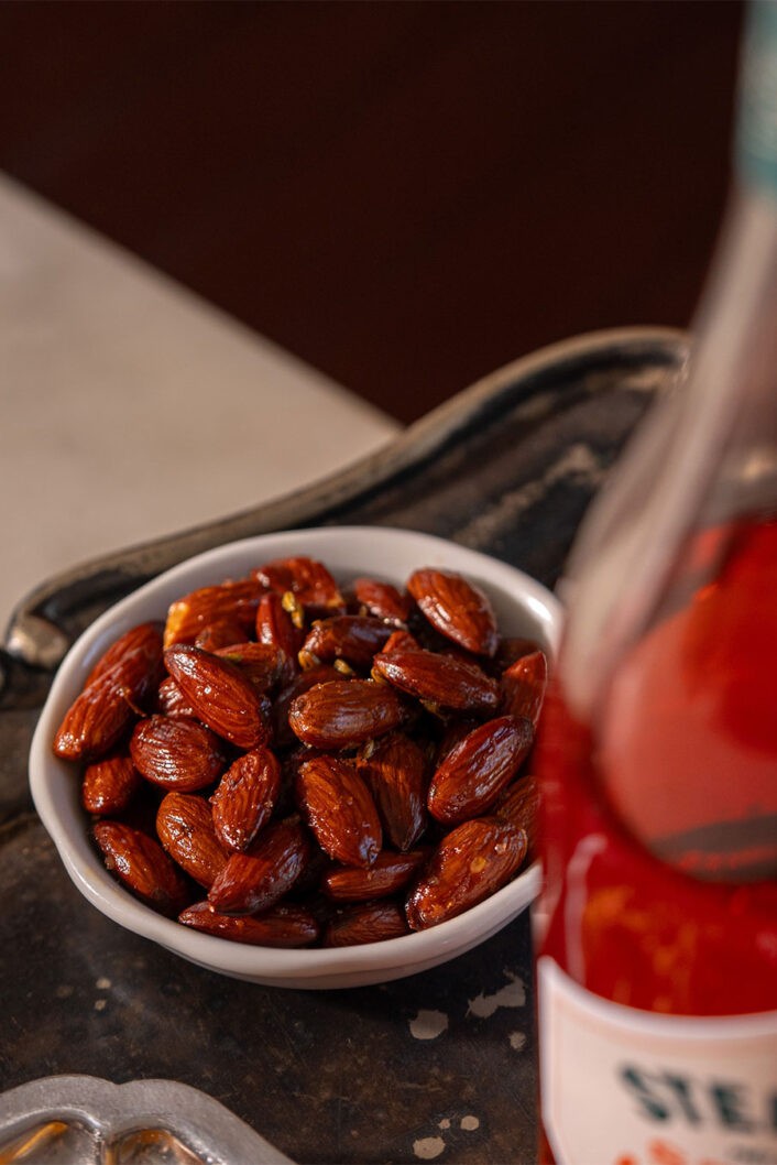 Roasted almonds with fennel and orange
