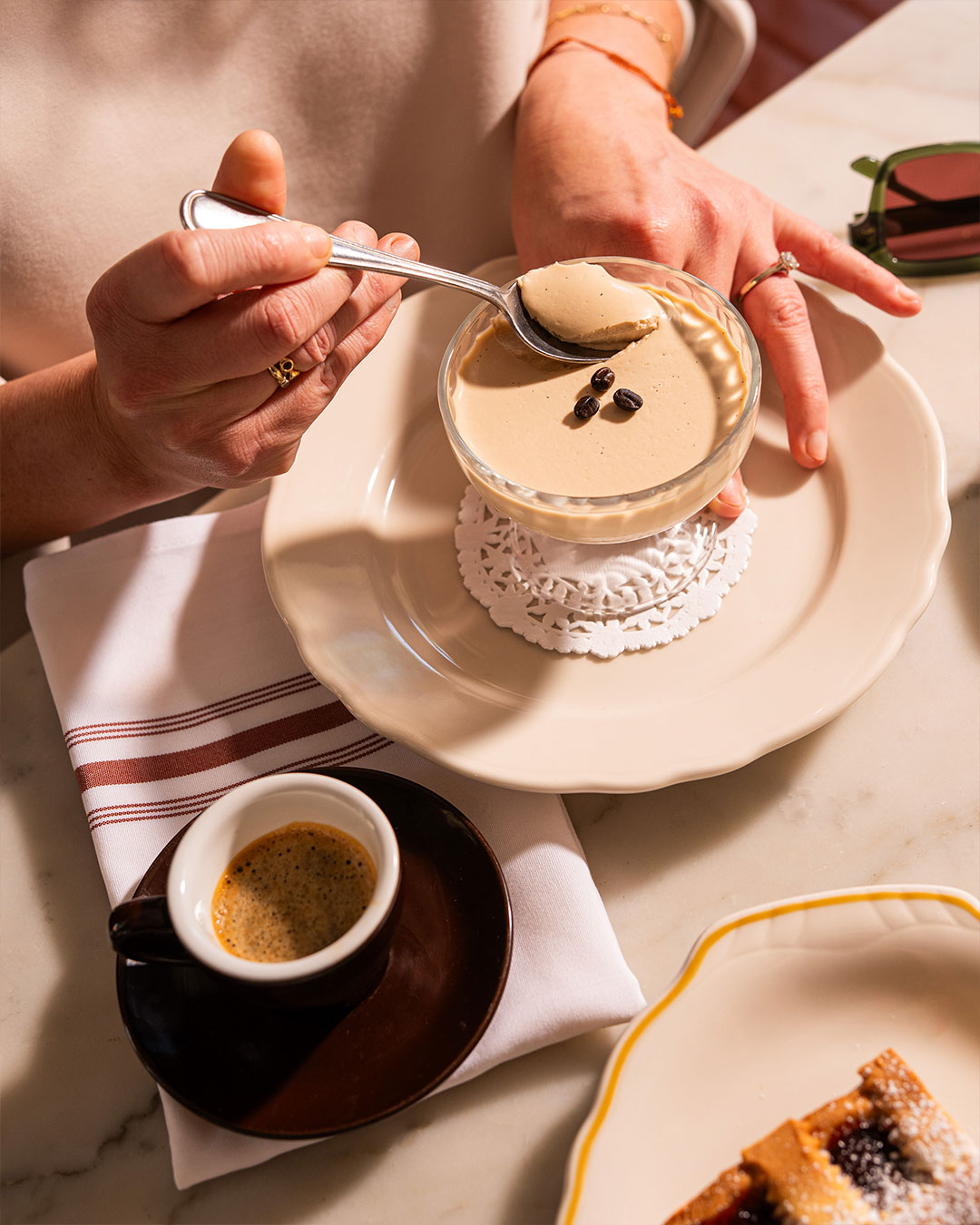 Panna cotta au café