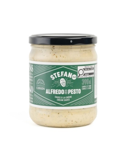 Stefano Alfredo with pesto sauce