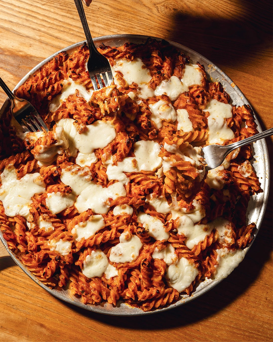 Baked fusilli alla vodka