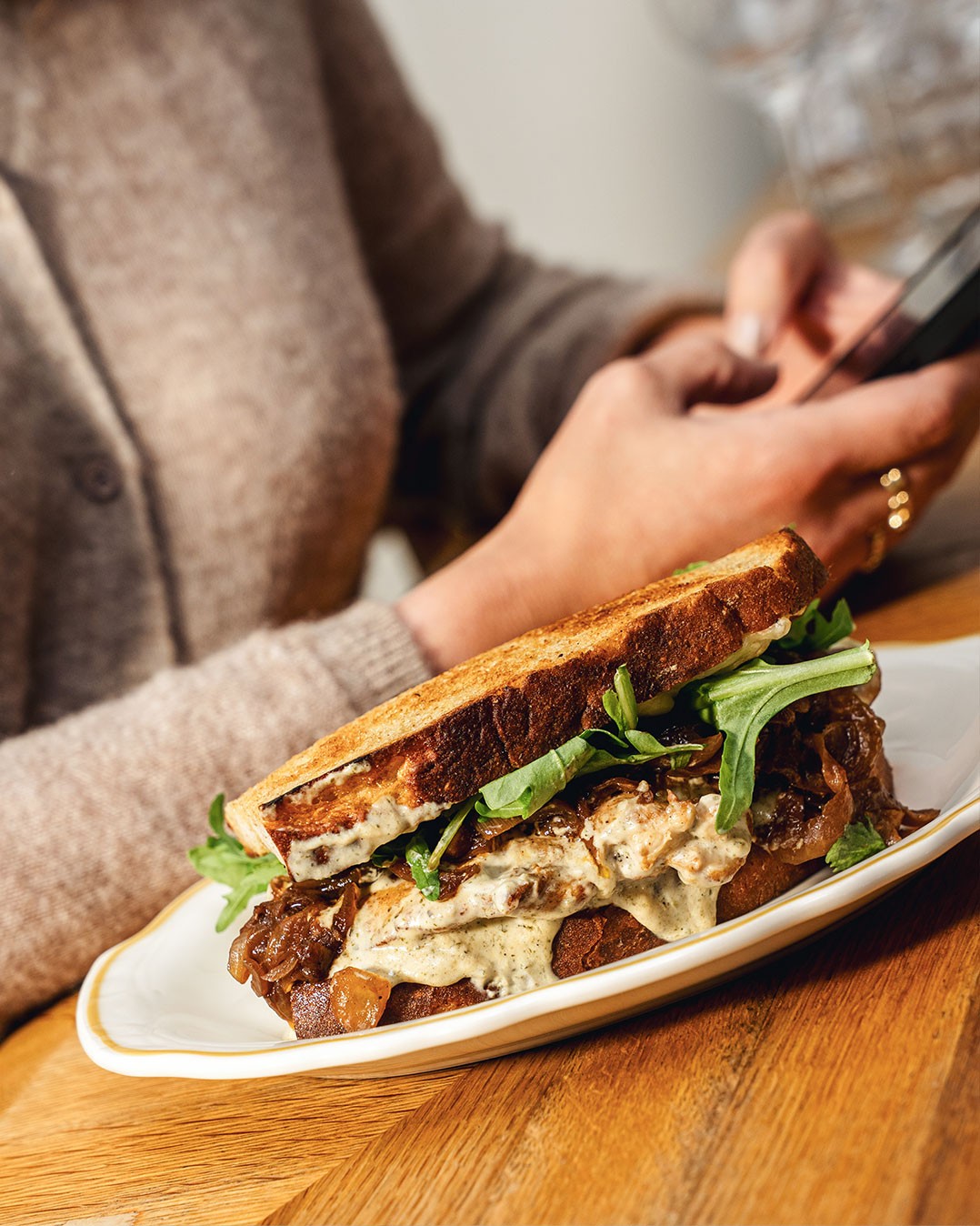 Chicken Alfredo Pesto Melt