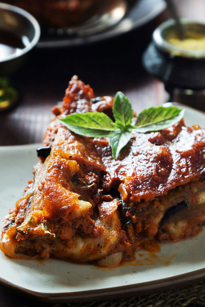 Lasagne primavera avec zucchini et aubergine